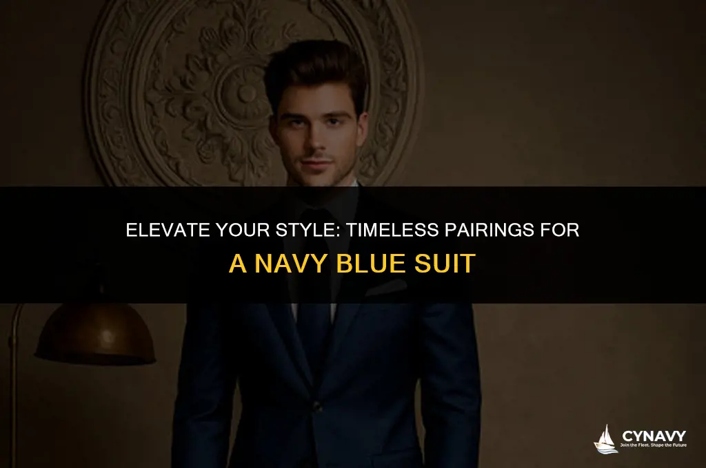 what to wear with a navy blue suit