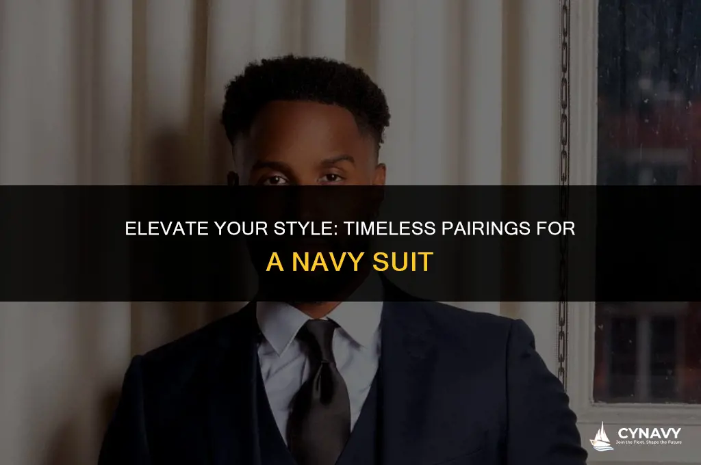 what to wear with a navy suit