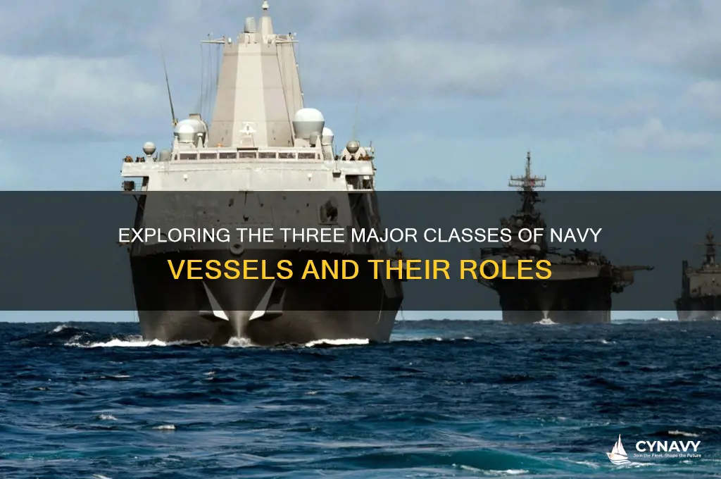 what were the three major classes of navy vessels
