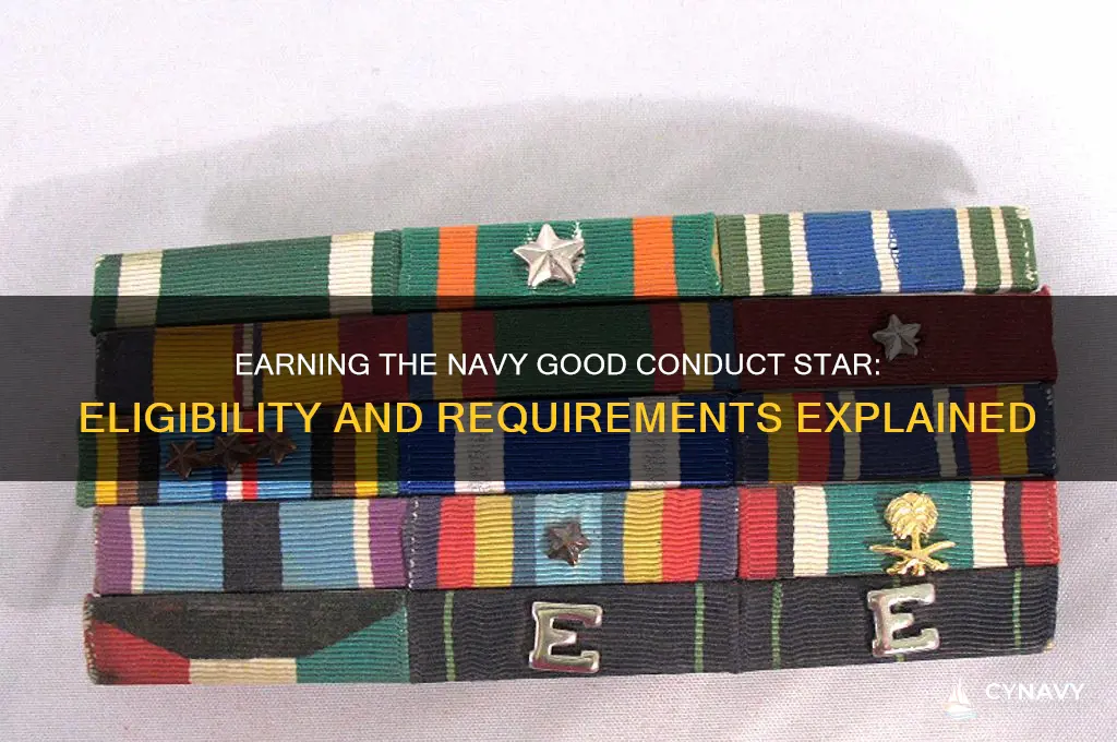when can you get star for good conduct navy