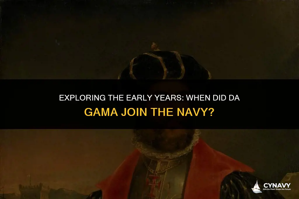 when did da gama join the navy