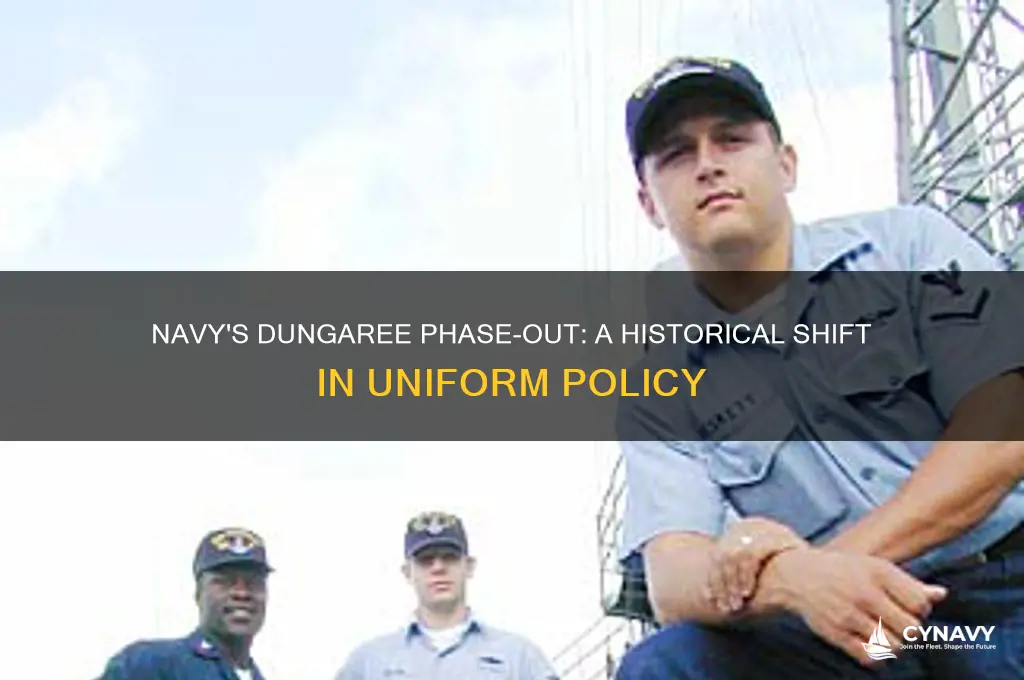 when did navy get rid of dungarees