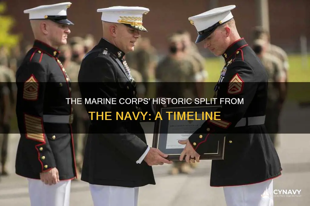 when did the marine corps separate from the navy