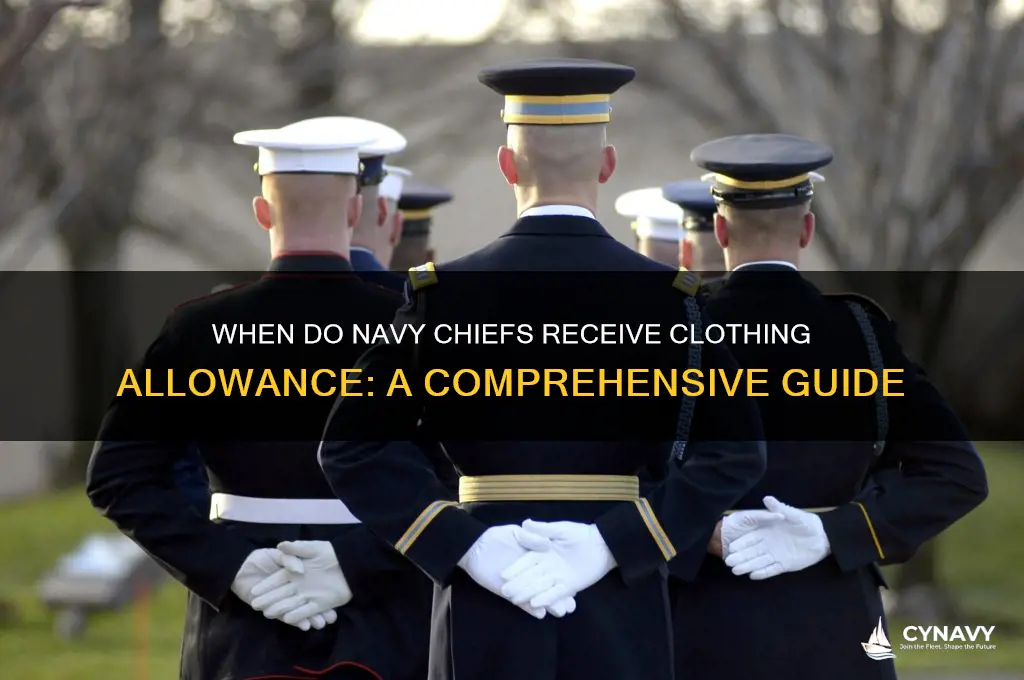 when do navy chiefs get clothing allowance