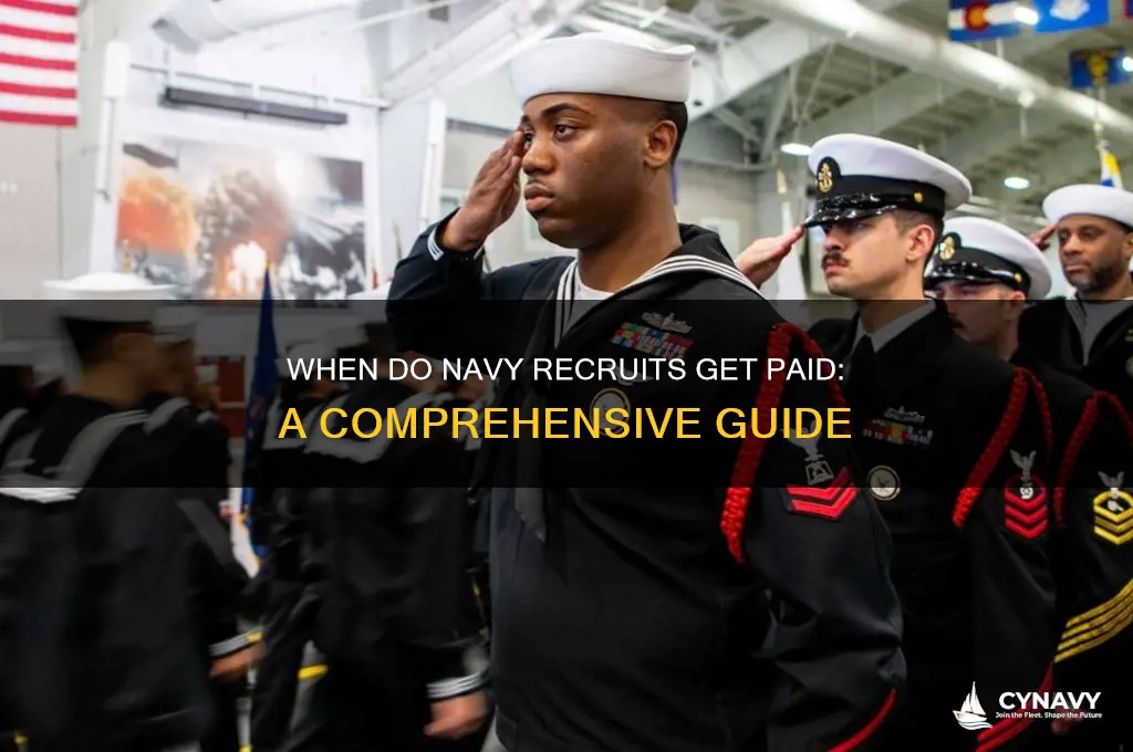 when do navy recruits get paid