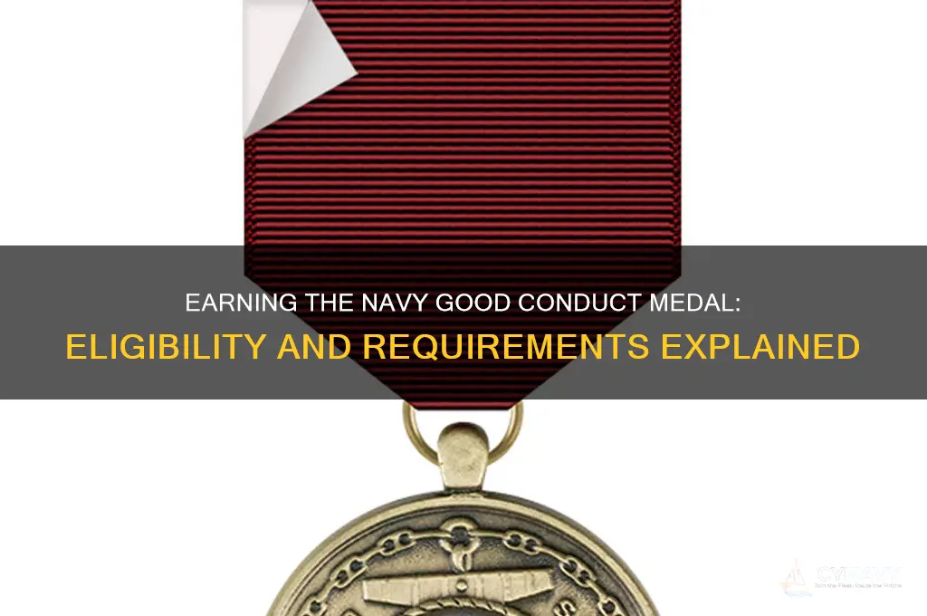 when do you get navy good conduct medal