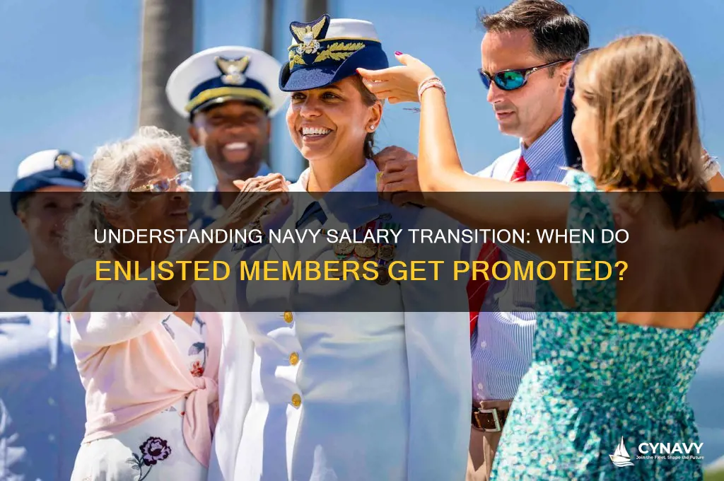 when do you get put on salary navy