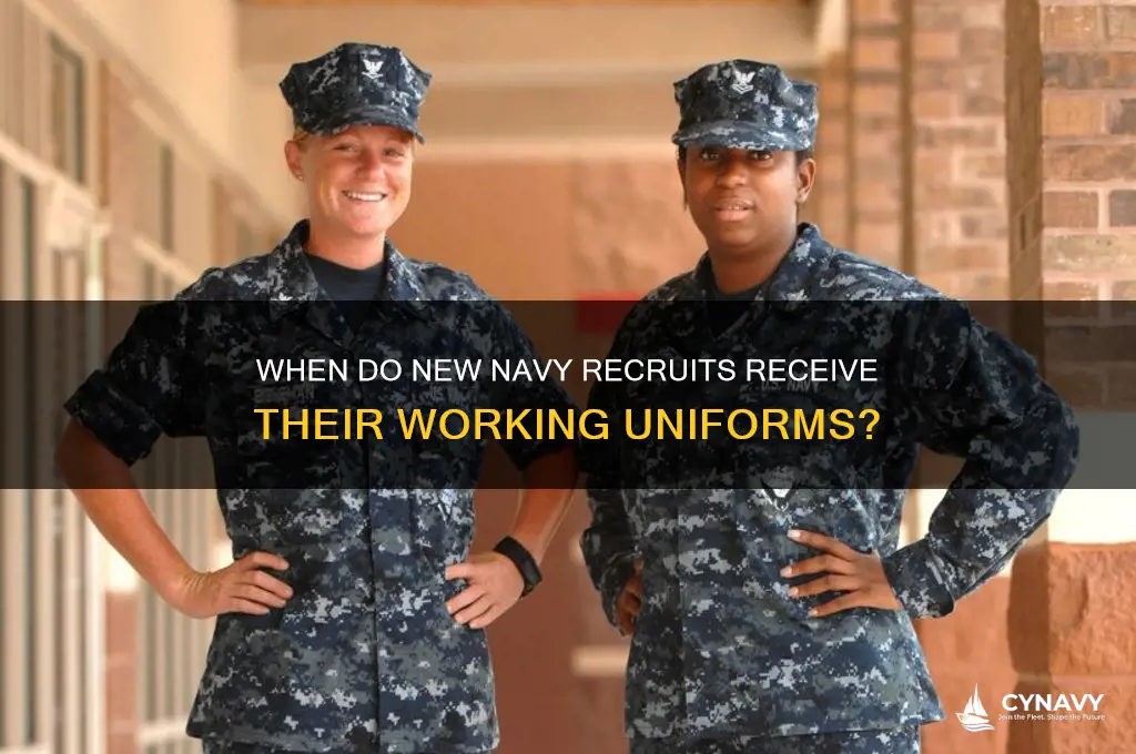 when do you get your navy working uniform