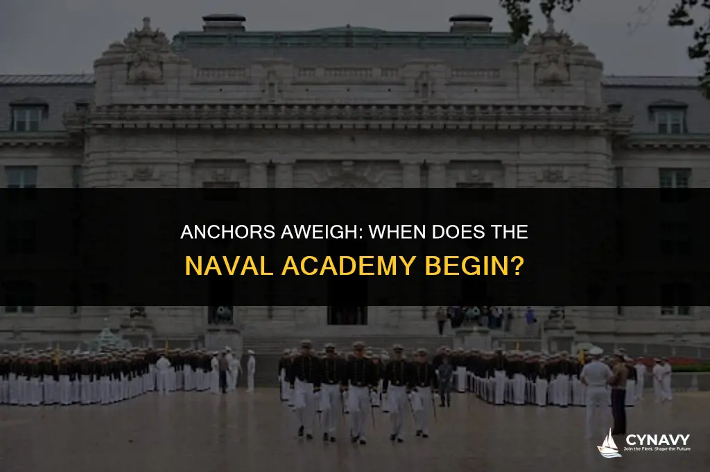 when does naval academy start