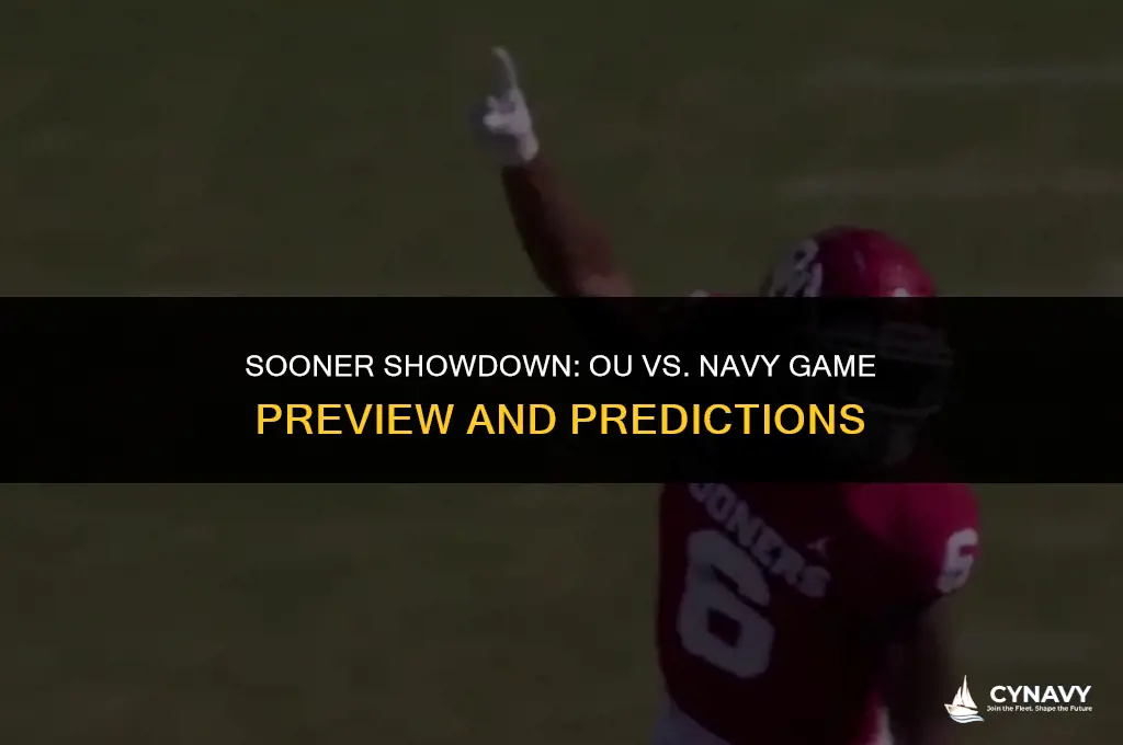 when does ou play navy