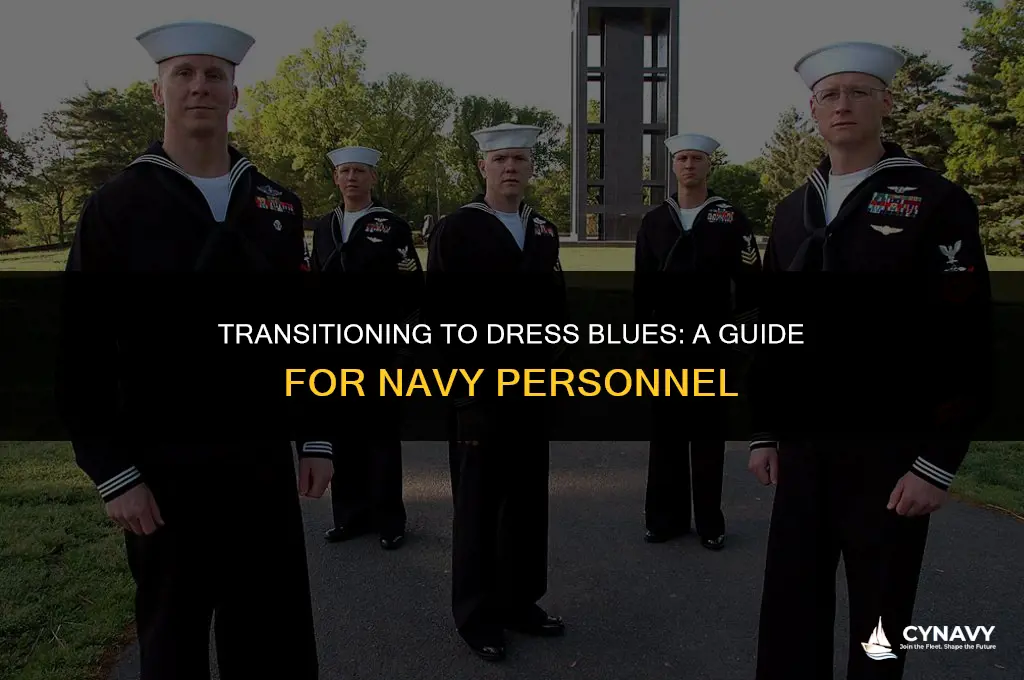 when does the navy switch to dress blues