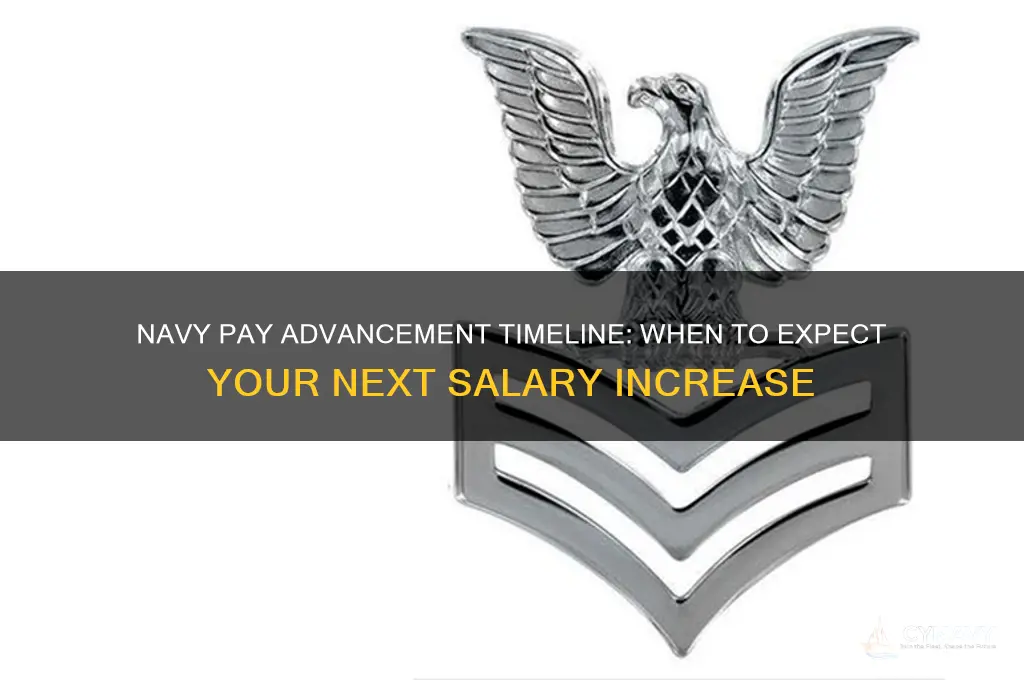 when will i get paid advancment navy