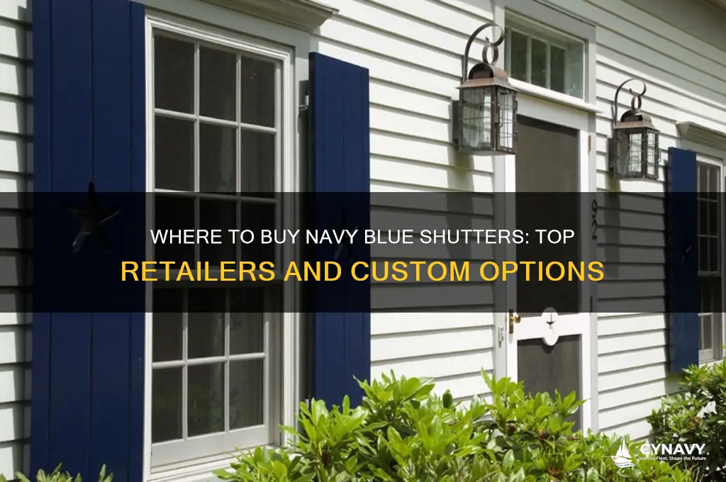 where can i get navy blue shutters