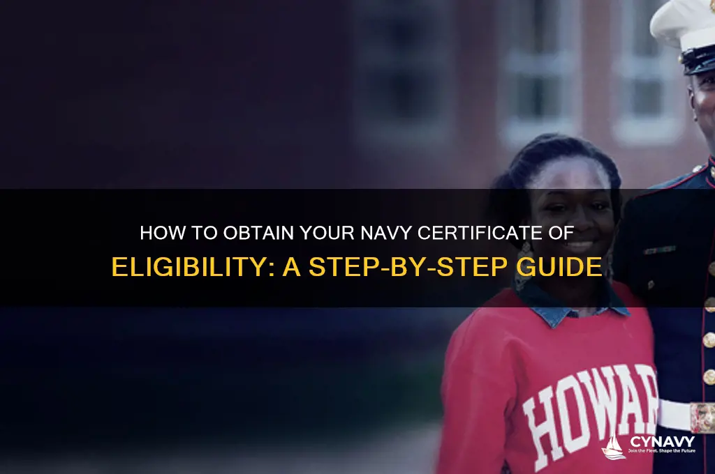 where do i get certificate of eligibility for the navy