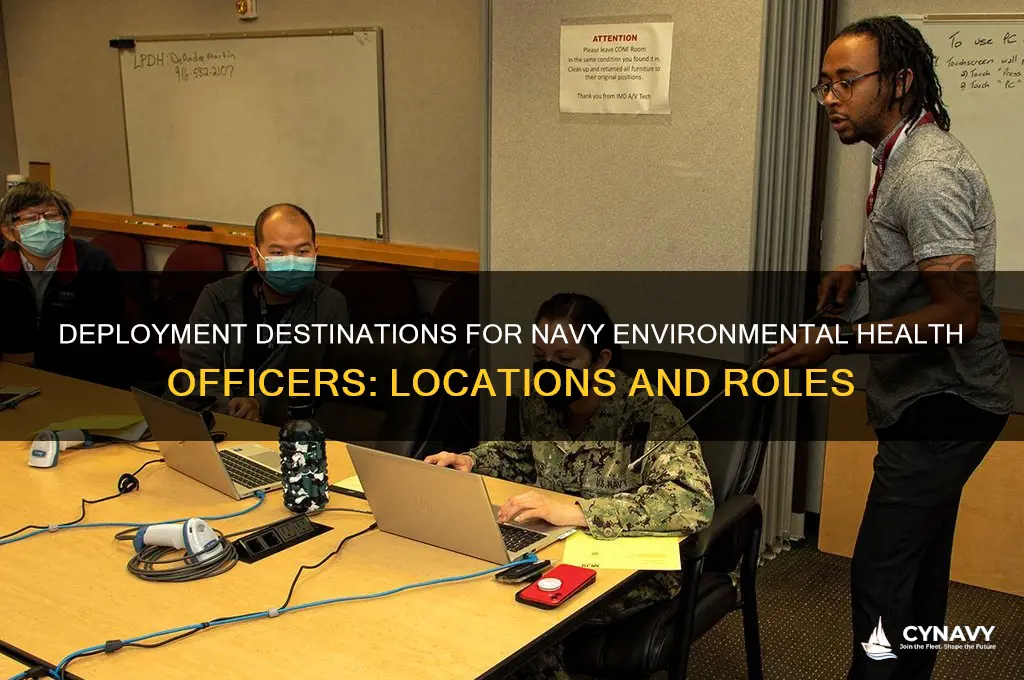 where do navy environmental health officers get sent to