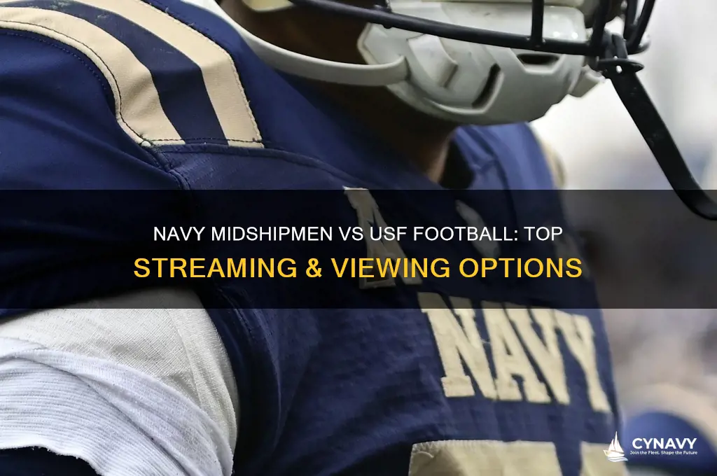 where to watch navy midshipmen football vs usf football