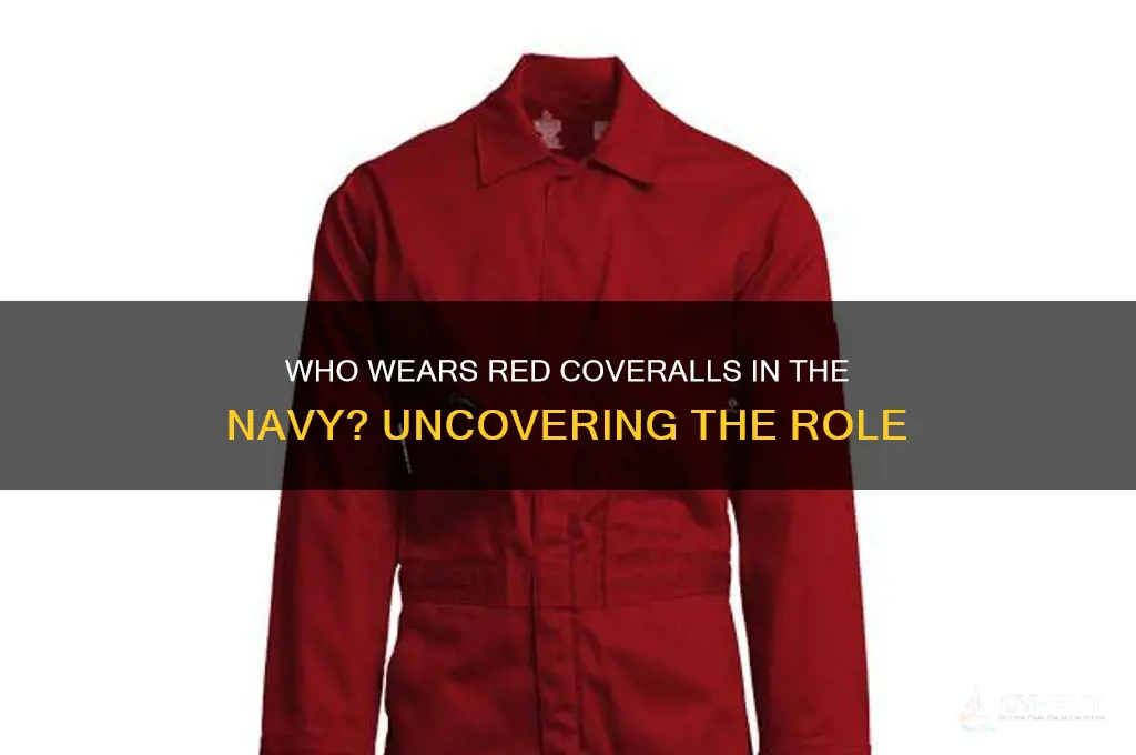 who gets red coveralls in teh navy