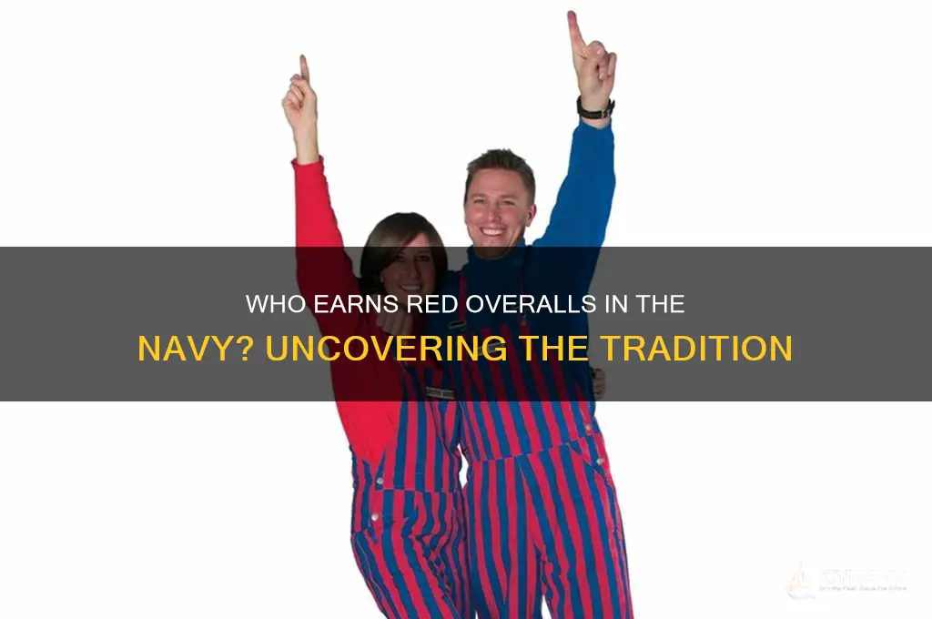 who gets red overalls in the navy