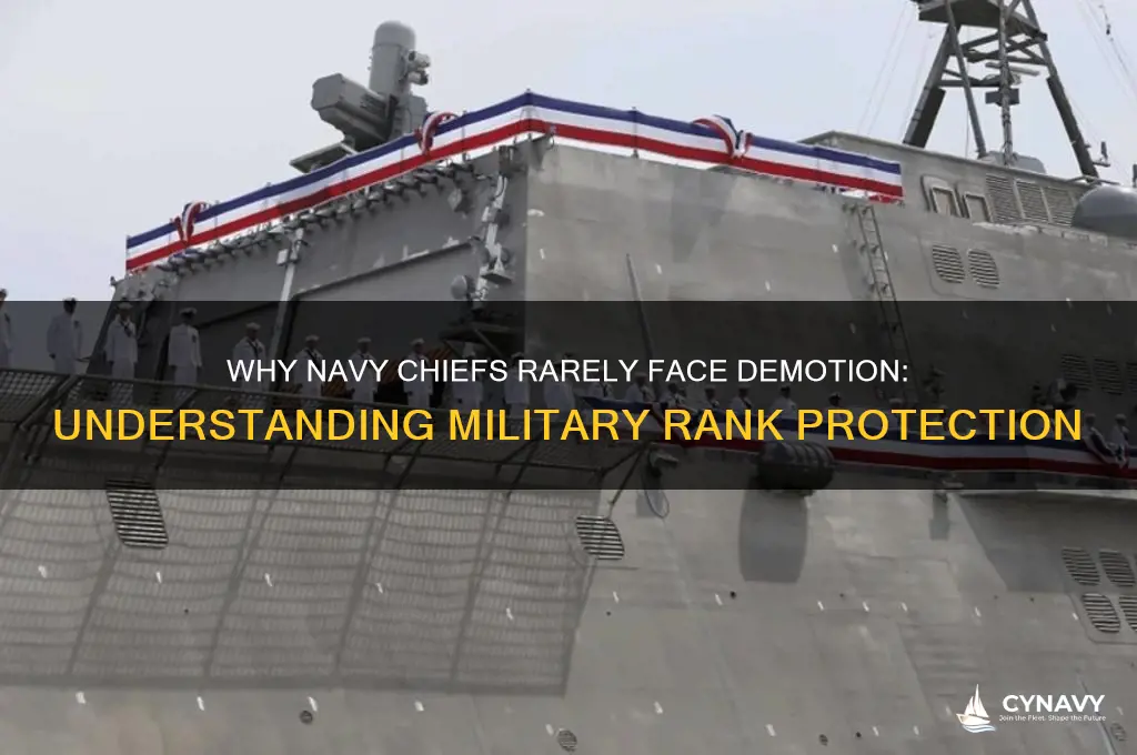 why cant a navy chief get busted down