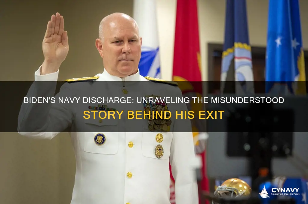 why did biden get kicked out of the navy