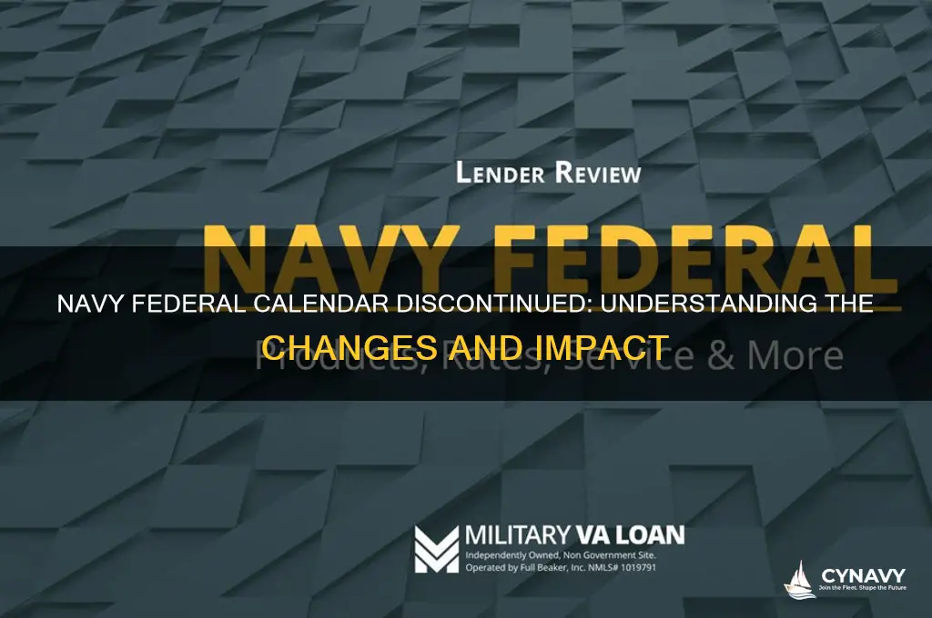 why did navy federal get rid of the calendar