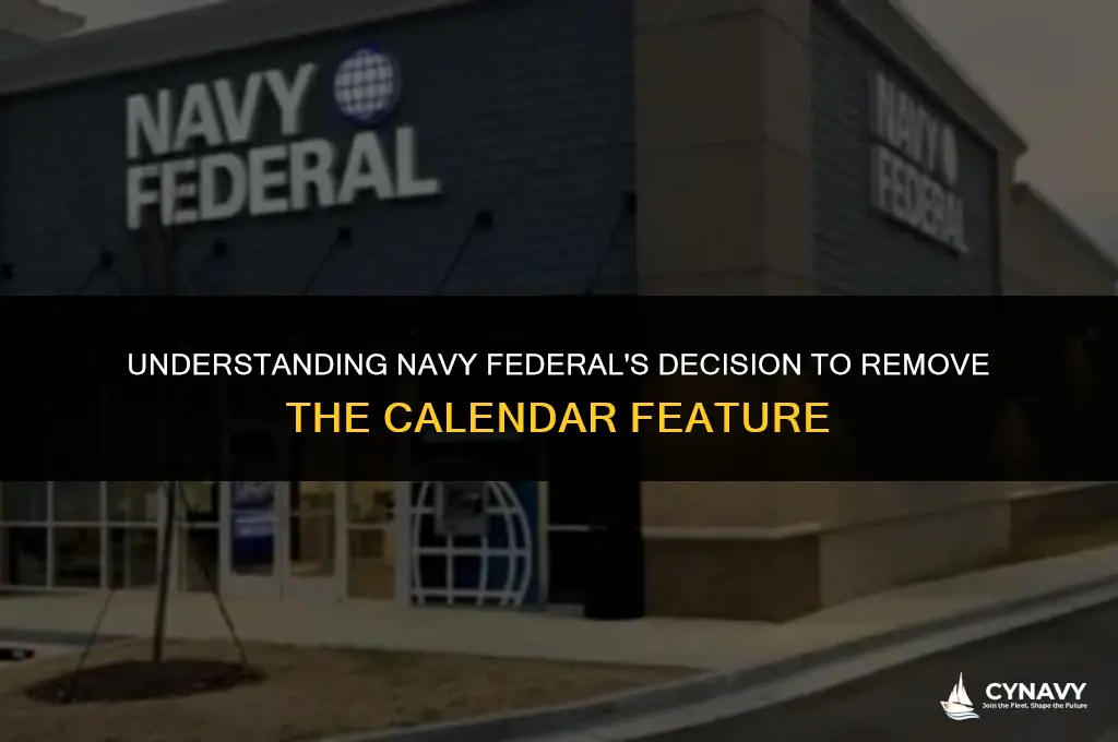 why did navy federal take away the calendar
