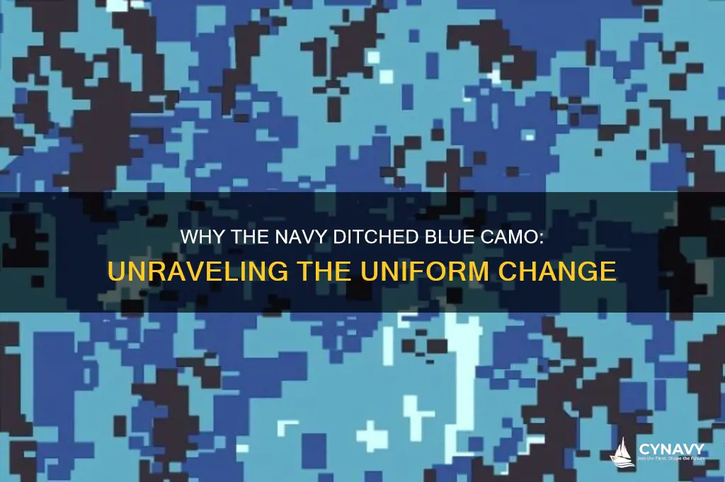 why did navy get rid of blue camo