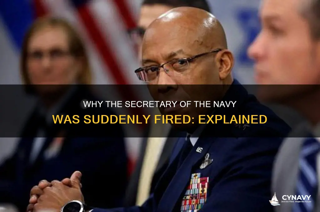 why did sec of navy get fired
