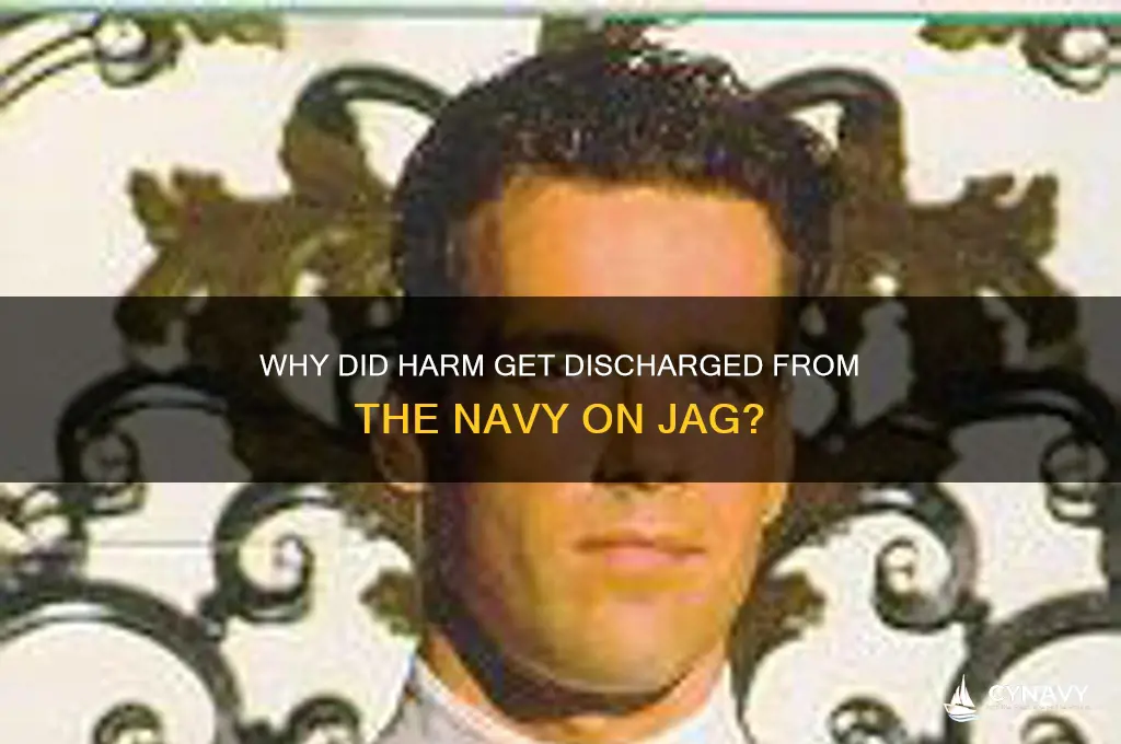 why didharm get kicked out of the navy on jag