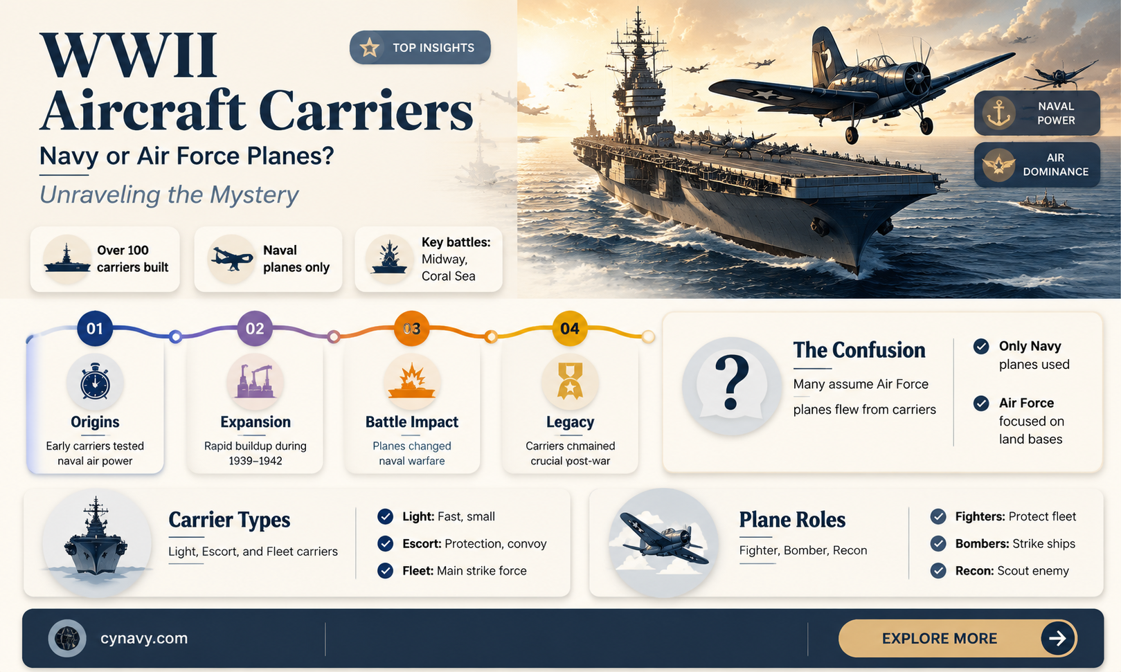 are planes on aircraft carriers navy or air force ww2